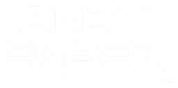 ANDY EMBER transparent white logo