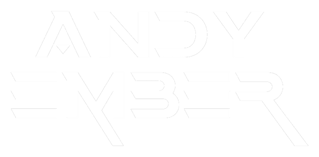 ANDY EMBER transparent white logo